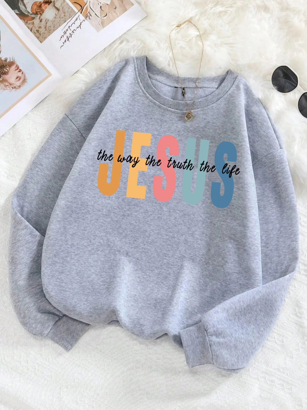 White Jesus Crew Neck