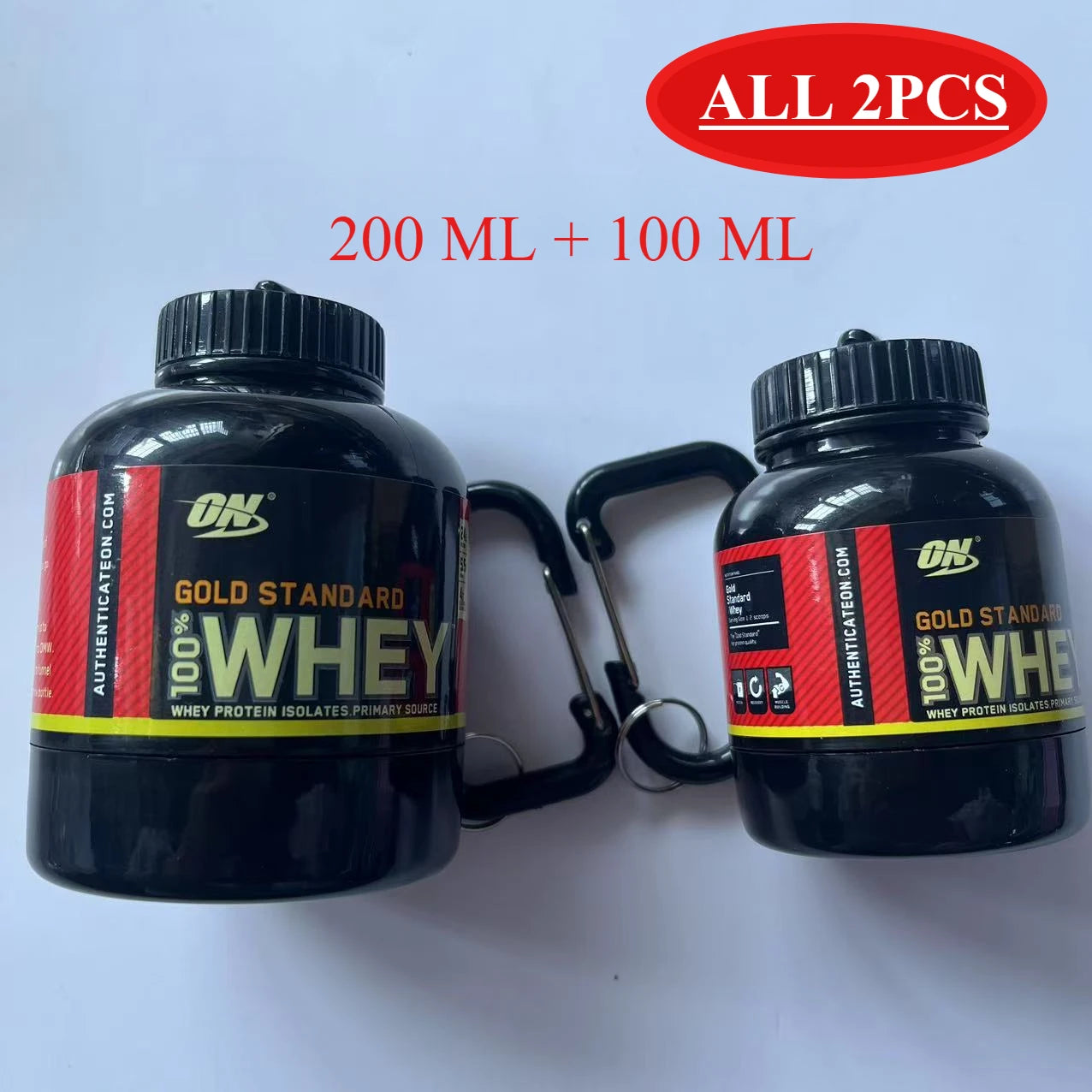 Mini Protein Powder Bottle Keychain
