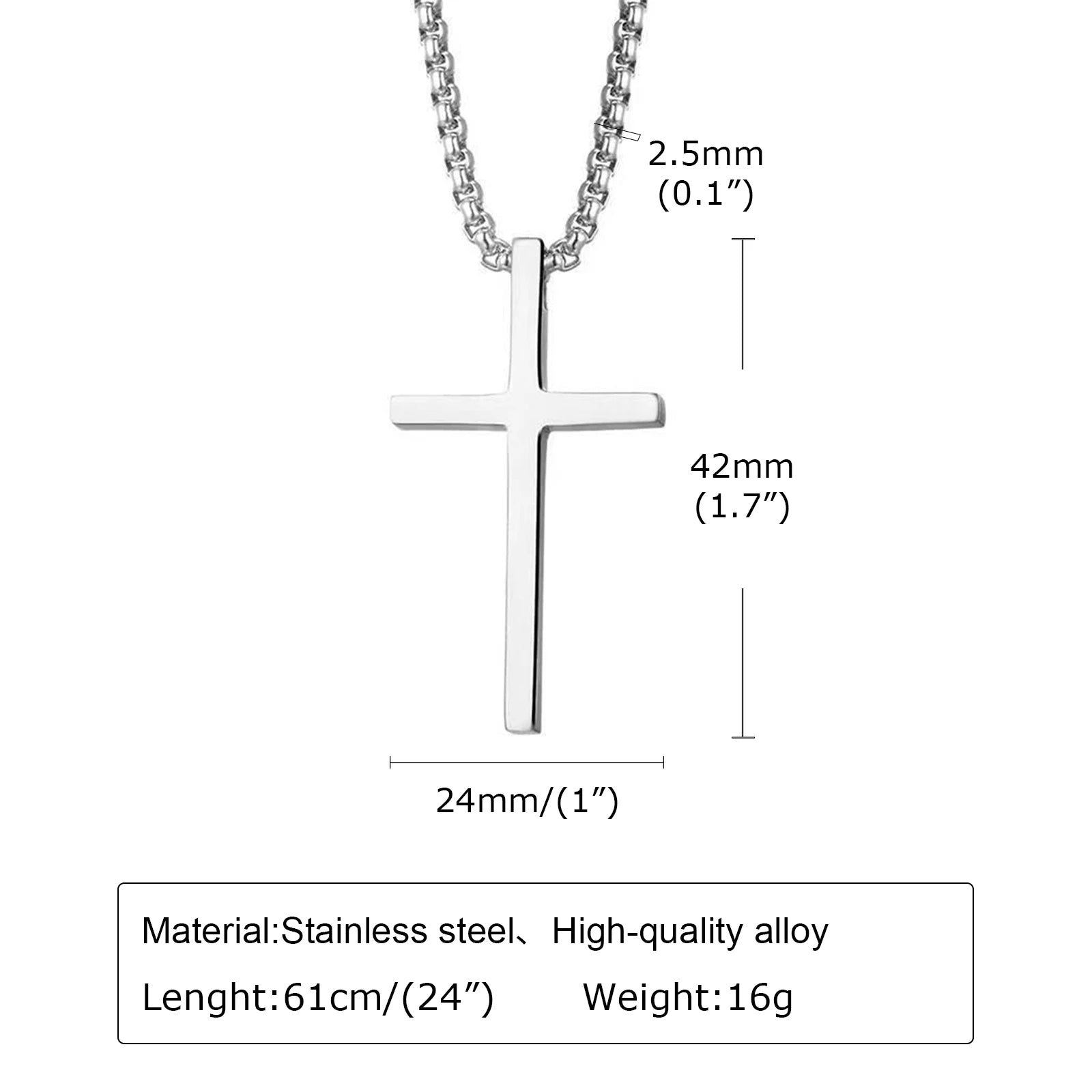 Cross Necklace Stainless Steel