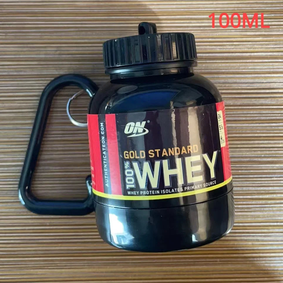 Mini Protein Powder Bottle Keychain