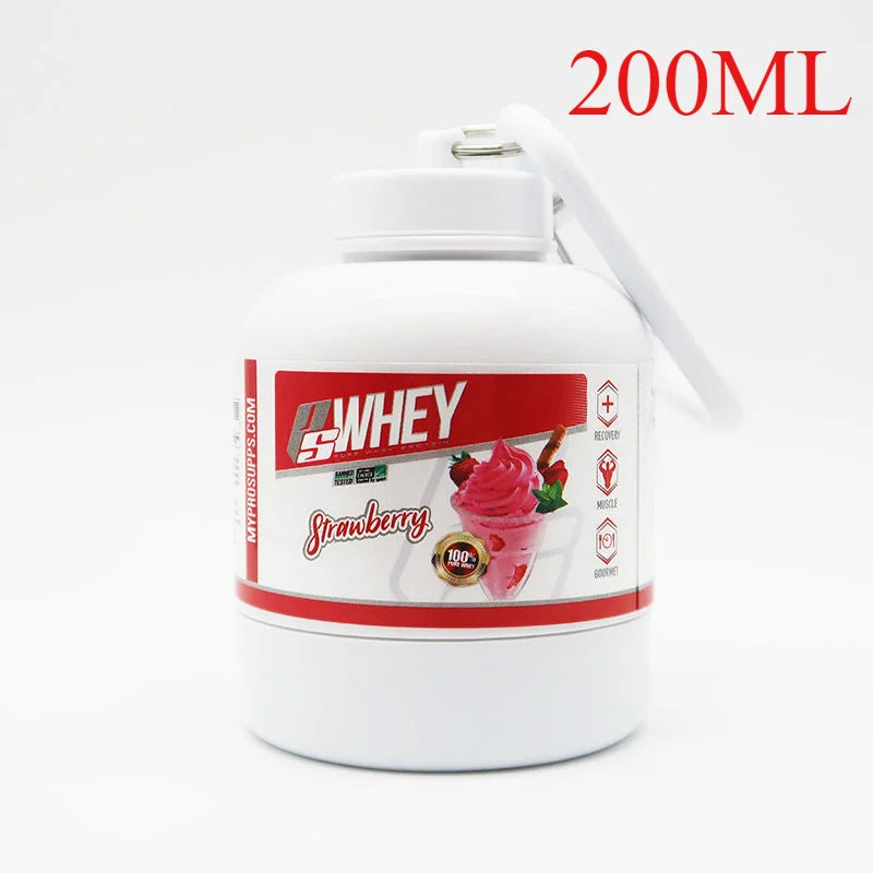 Mini Protein Powder Bottle Keychain