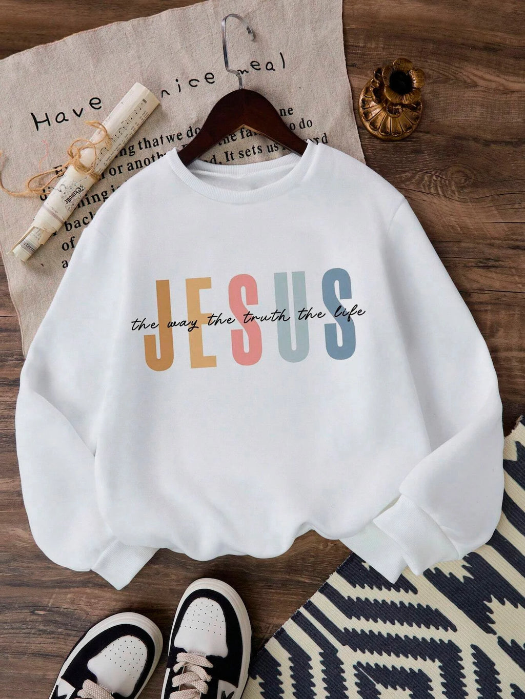 White Jesus Crew Neck