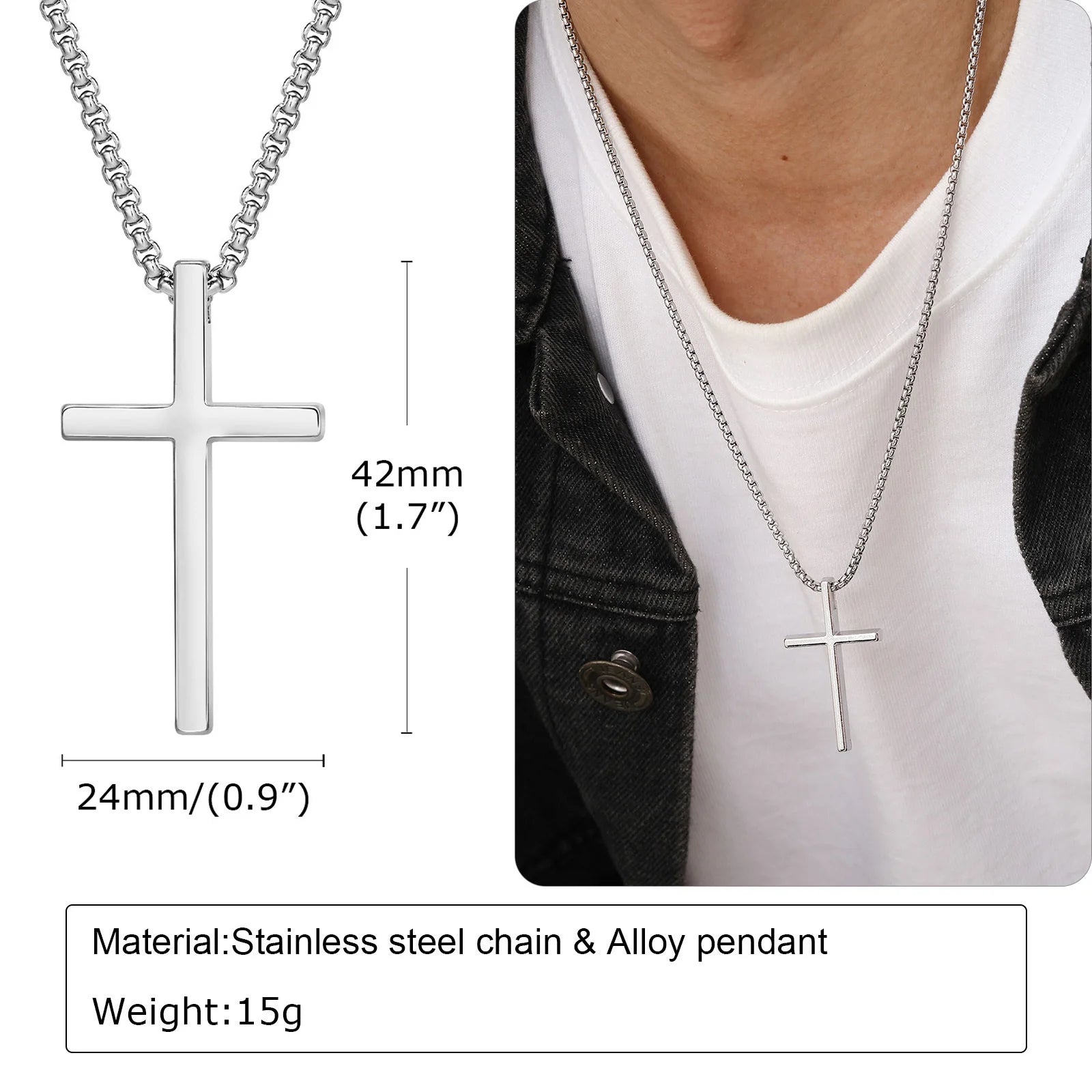 Cross Necklace Stainless Steel