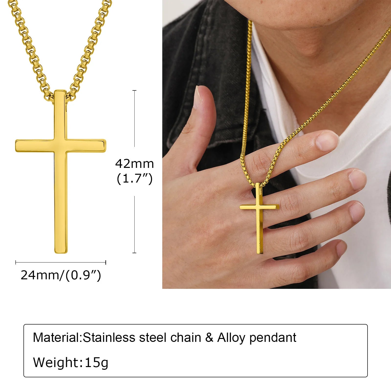 Cross Necklace Stainless Steel